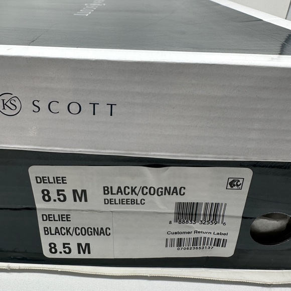 Karen Scott Deliee Round Toe Knee High Riding Boots Black Cognac Women 8.5 M NIB - Picture 6 of 8